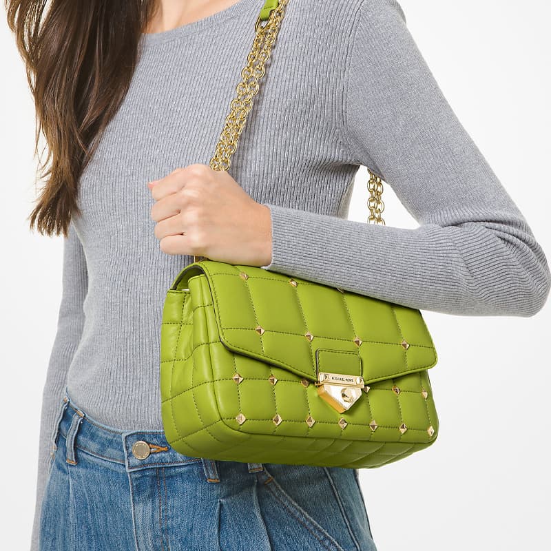 MICHAEL KORS Soho Crossbody Bag, Shoulder Bag Yellow Green & Candy