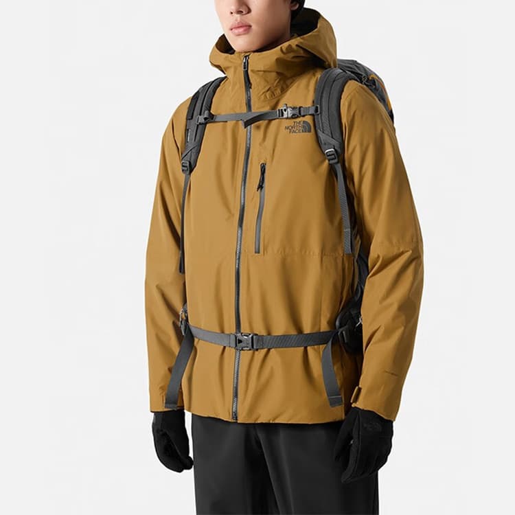 THE NORTH FACE TABLE Waterproof, Windproof, Breathable, Thermal Windbreaker Jacket Brown