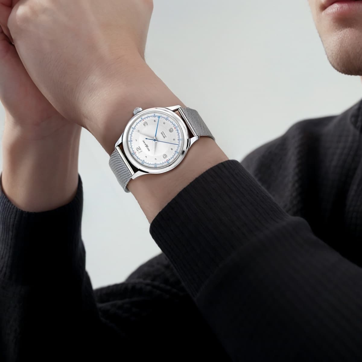 MONTBLANC Heritage Collection Automatic Mechanical Movement 50m Waterproof Watch 40mm White Dial