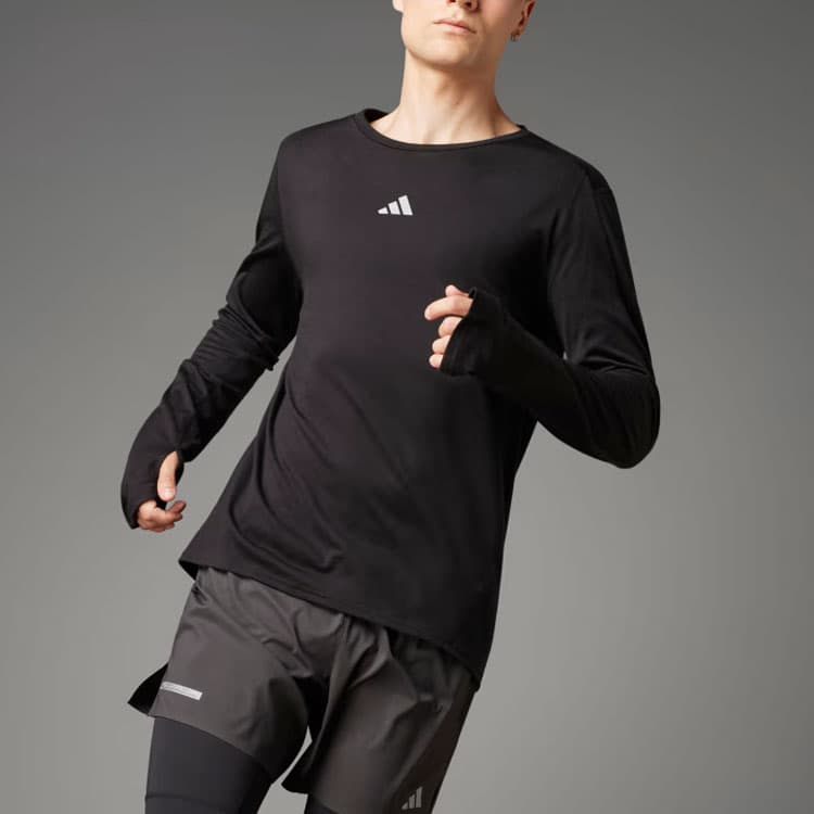 Adidas Ultimate TShirts Black Crew Neck Moderate Straight Fit