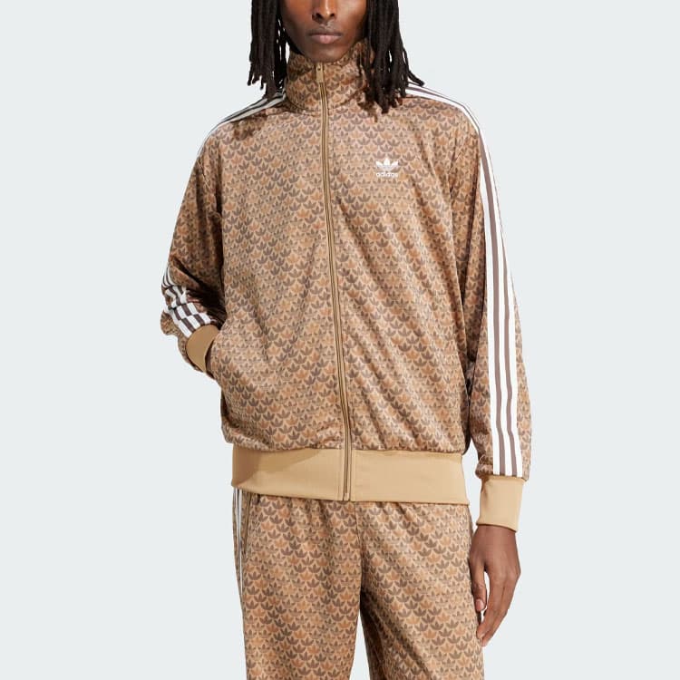 Adidas Originals Firebird Football Classic Mono Track Jackets & Earthy Brown