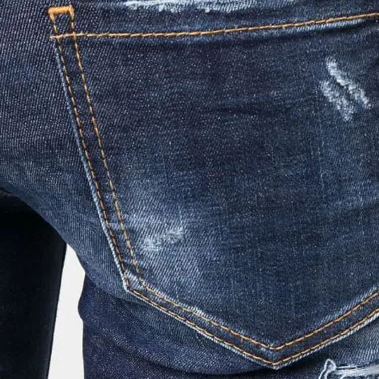 Dsquared2 Logo Patch Distressed Skinny Jeans