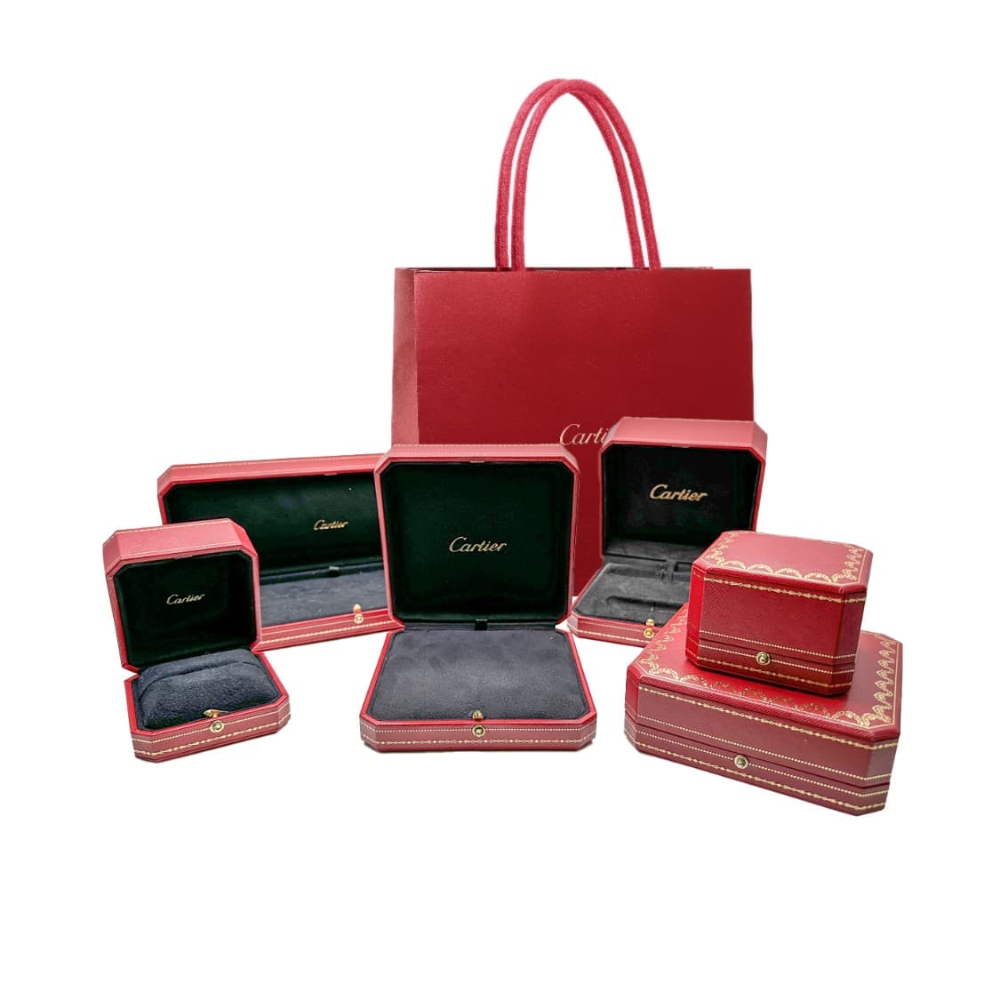 CARTIER Les Berlingots De Cartier Collection Gemstone Inlay 18K Gold Malachite, Diamond Earrings Gold