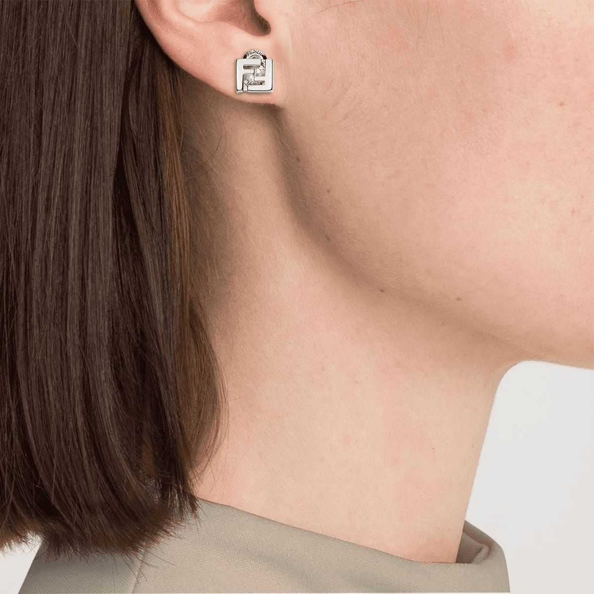 FENDI Copper Alloy Stud Earrings