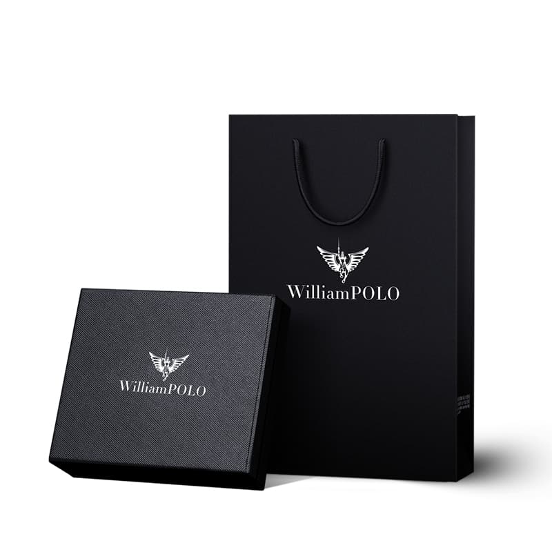 WilliamPOLO PVC Card Holder, Wallet Regular Black