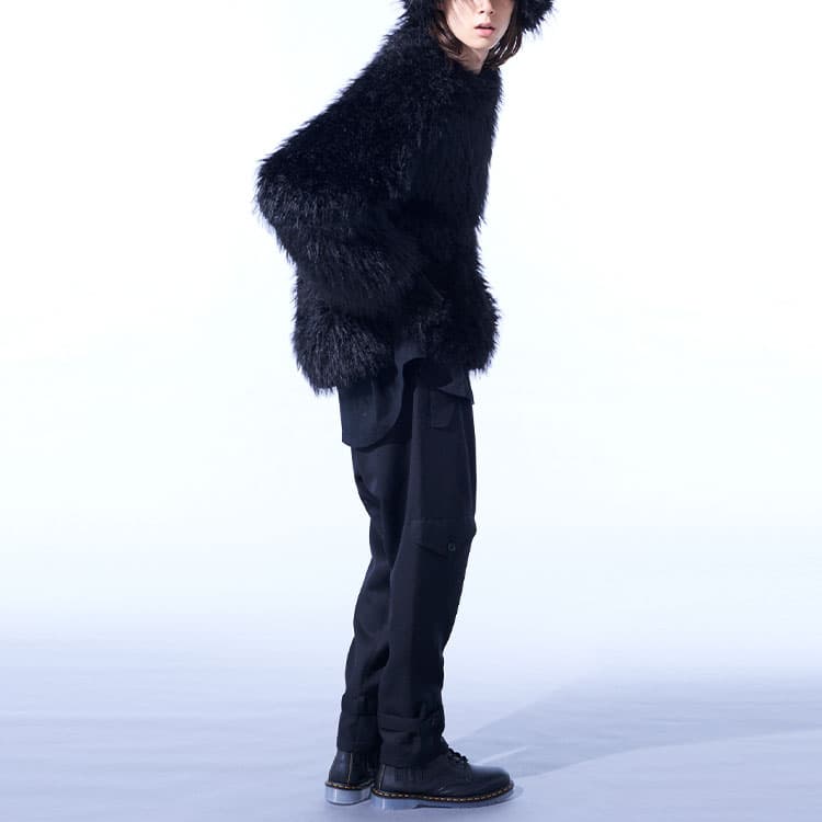 Yohji Yamamoto Fur Black