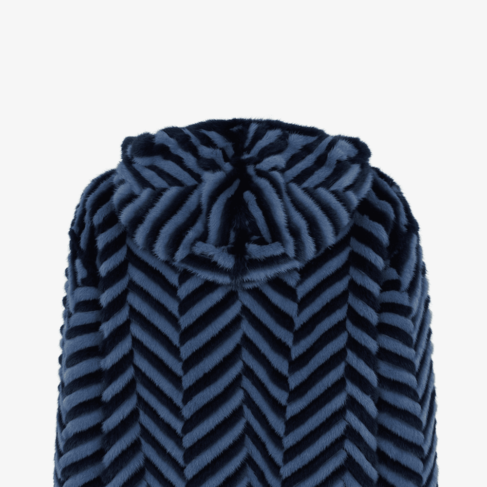 FENDI Furs Blue Hooded Moderate