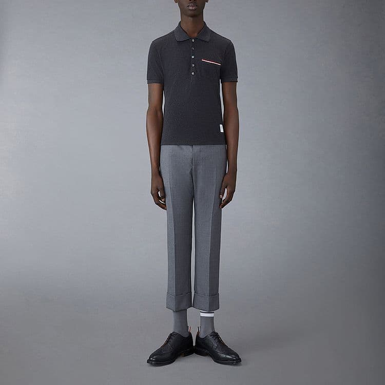 THOM BROWNE Rwb Short Sleeved Polo Shirt