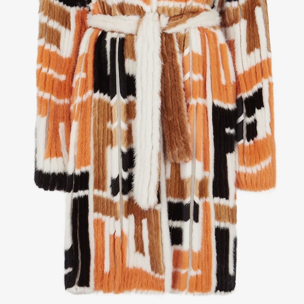 FENDI Furs Multicolor Lapel Moderate