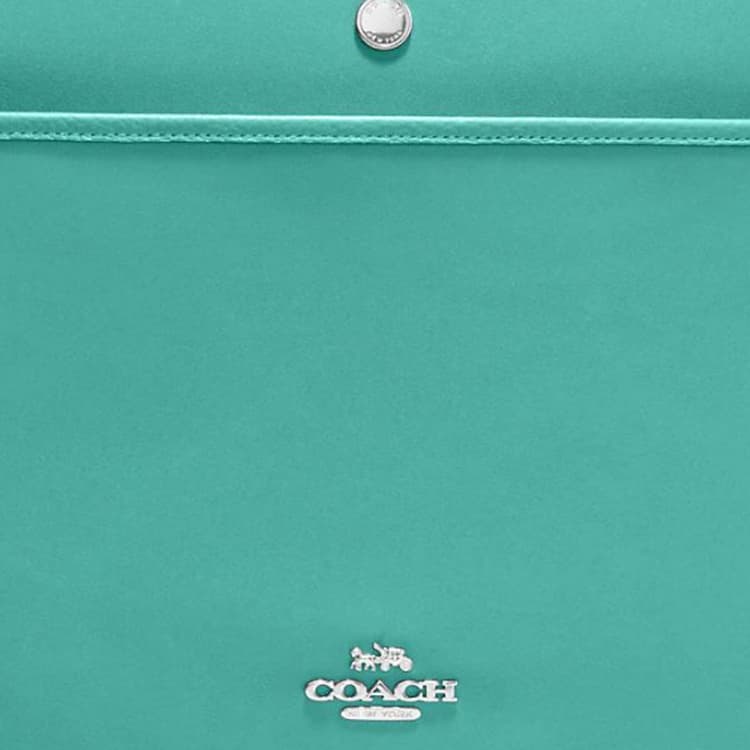COACH Pebbled Laptop Bags Briefcases Large Blue Green