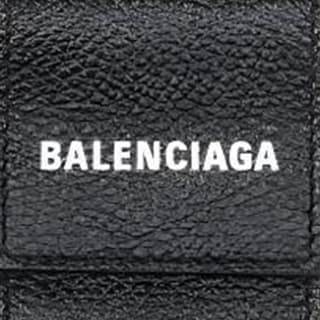 Balenciaga Grain Calfskin Earphone Case Black