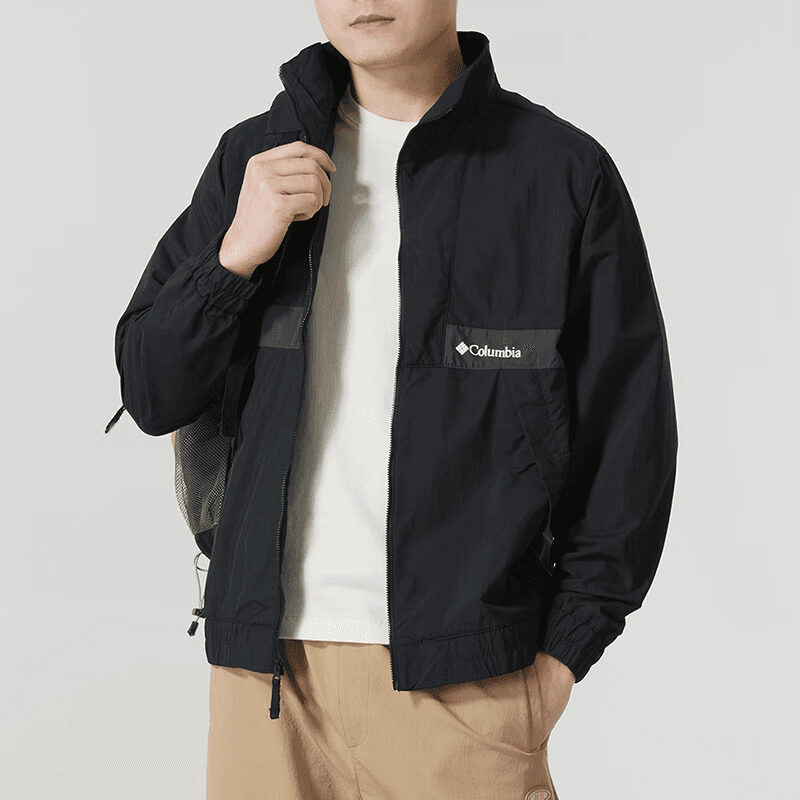 Columbia Jackets Black Stand Collar Moderate