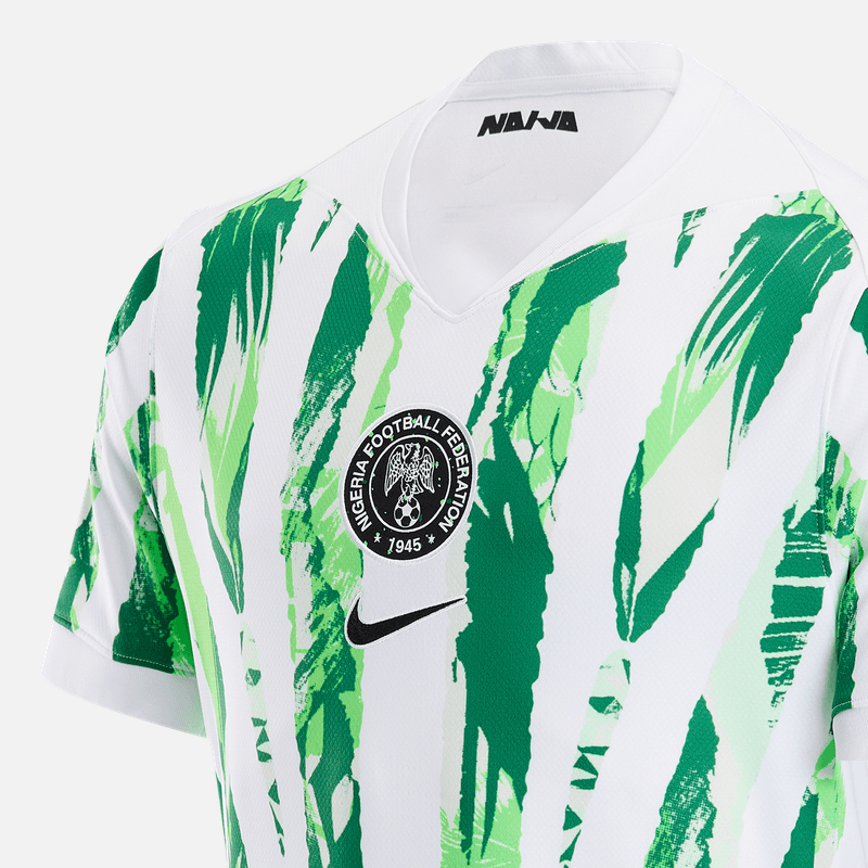 Nike Nigeria National Team Soccer Jersey Fan Edition White/Pine Green/Shock Green/Black
