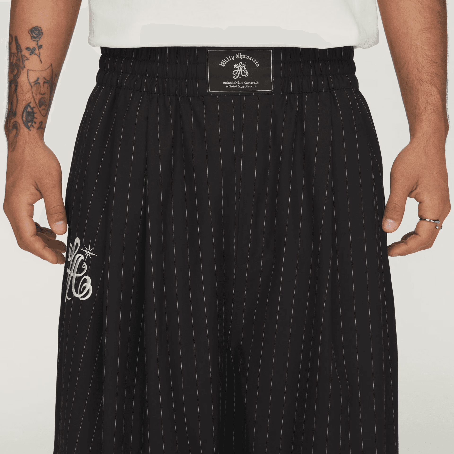 Adidas Originals x Willy Chavarria PINSTRIPE LONG SHORT