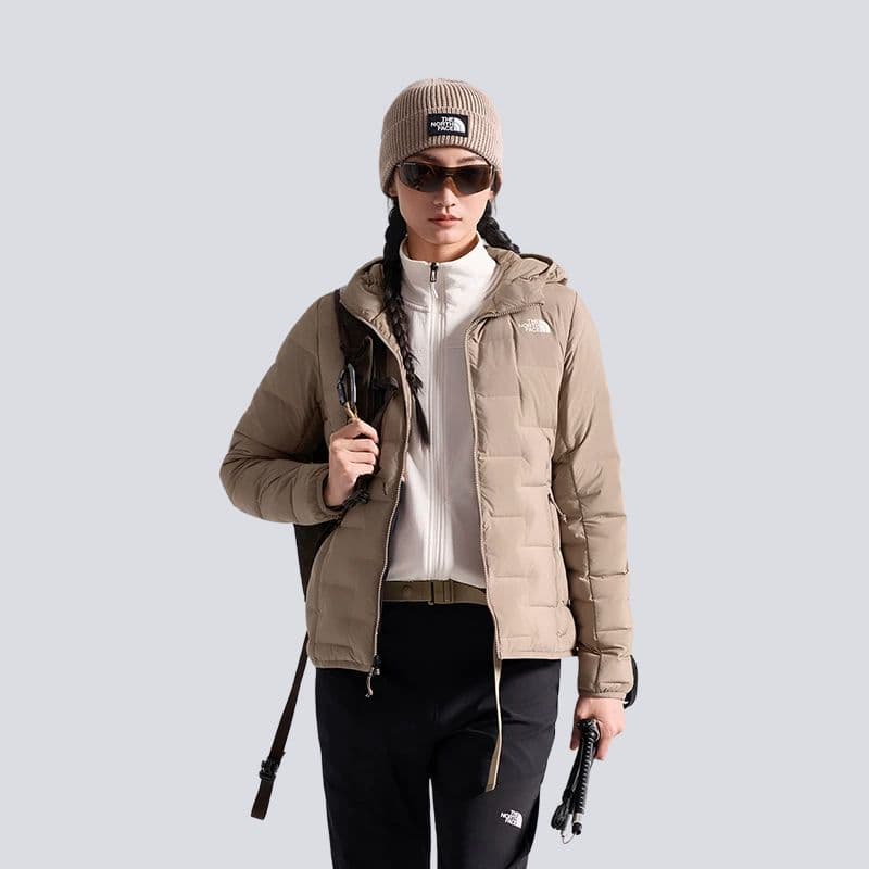 THE NORTH FACE Down Jackets 2H9/Twilight Pomegranate Brown Hooded (Nondetachable)