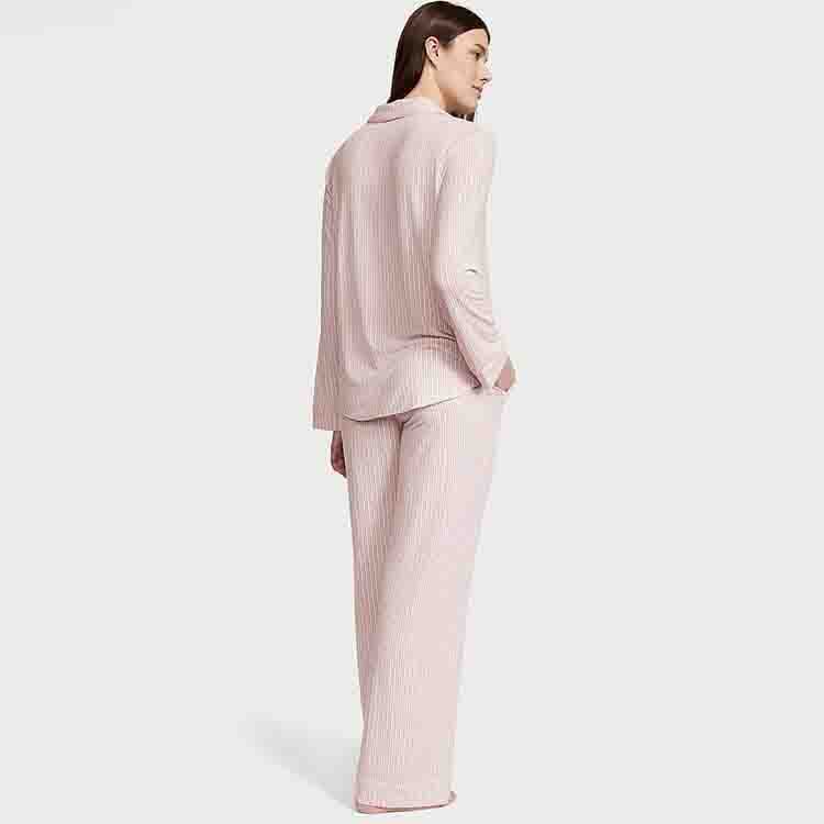 Victoria's Secret Modal Long Pajama Set Pajama Set Pink Stripes