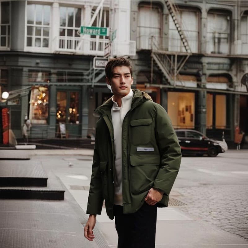 A BATHING APE Loose Fit Long Down Coat