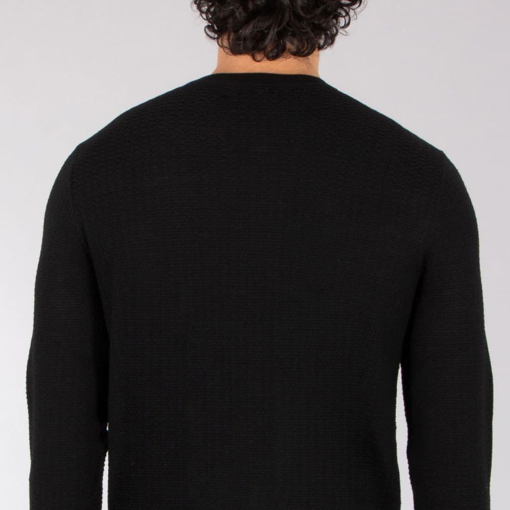 EMPORIO ARMANI Sweaters Black Crew Neck Moderate Straight Fit