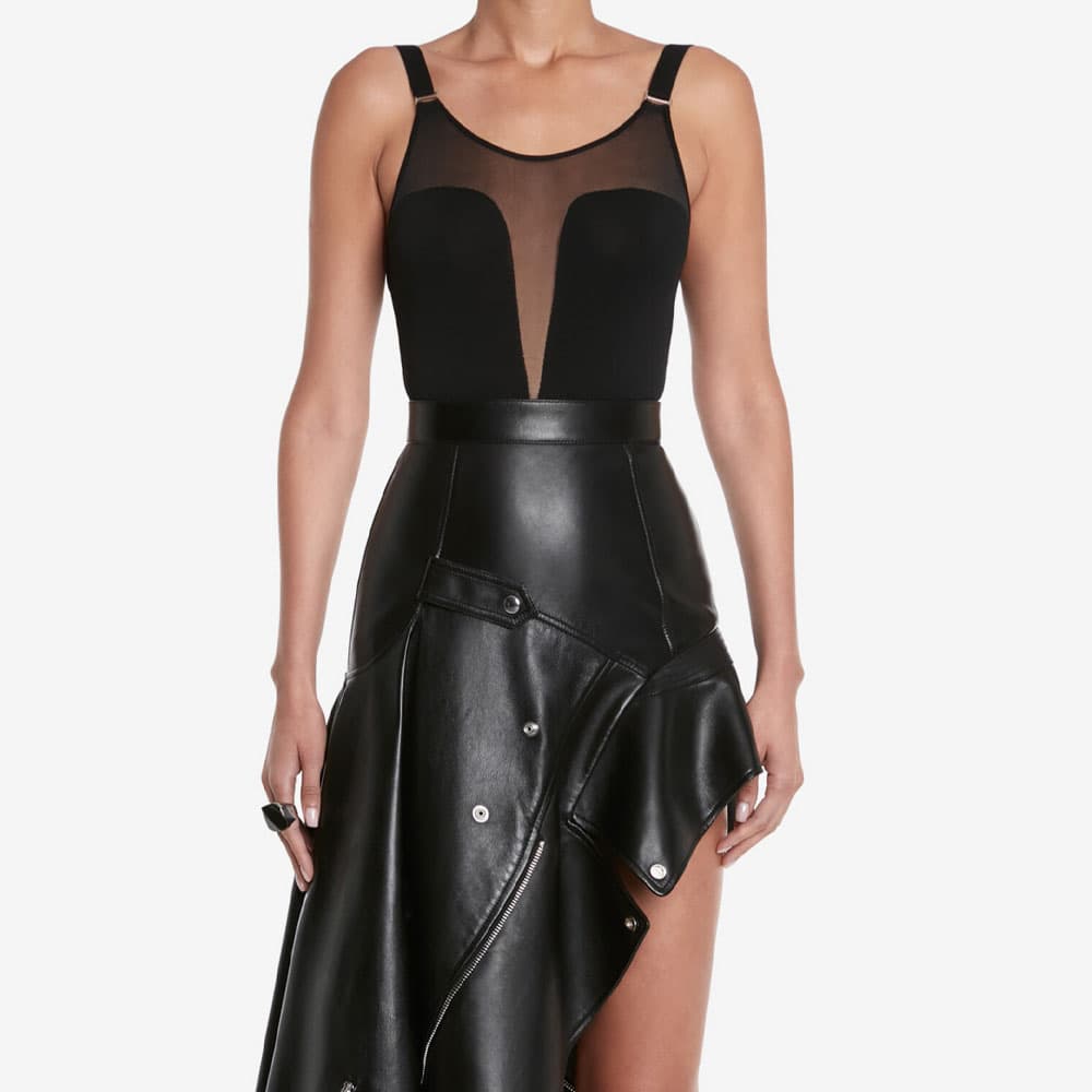 Alexander McQueen Mesh Panelled Bodysuit