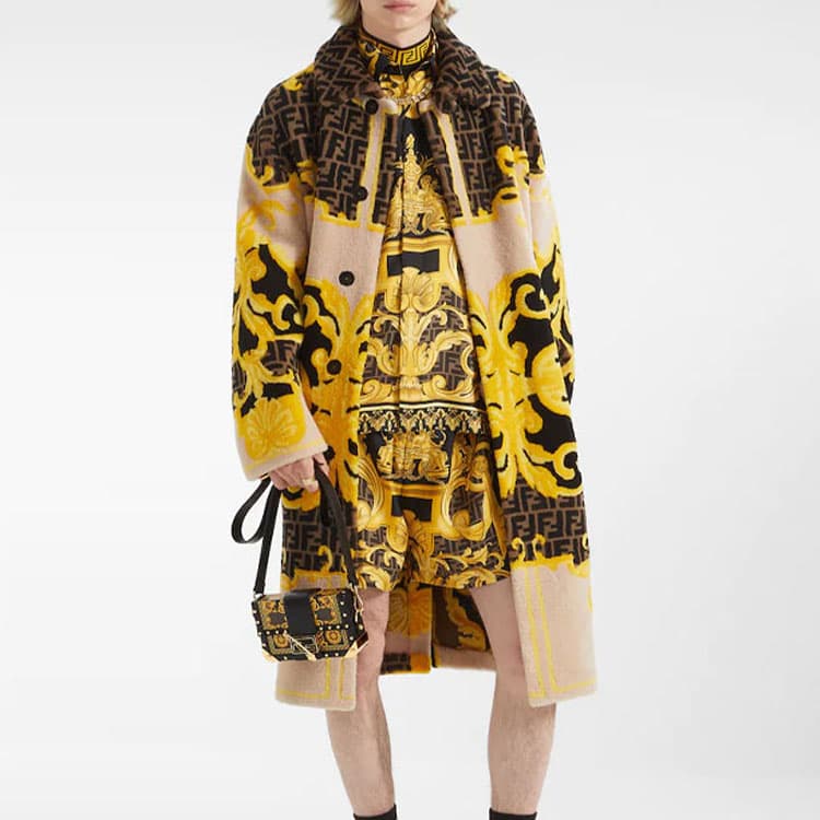 FENDI X VERSACE FENDI X VERSACE Furs Multicolor Lapel Moderate