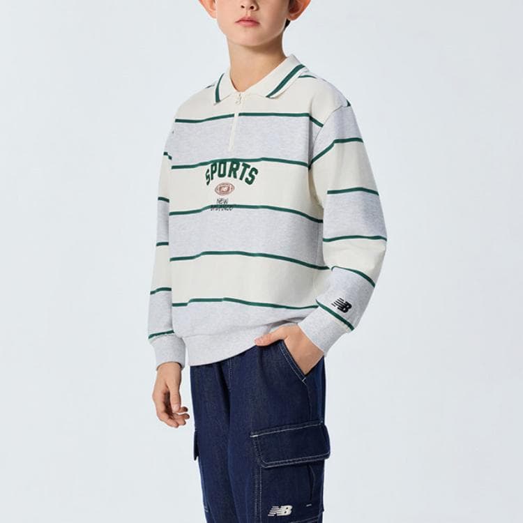 New Balance Sweatshirts Polo Collar Moderate Stretch