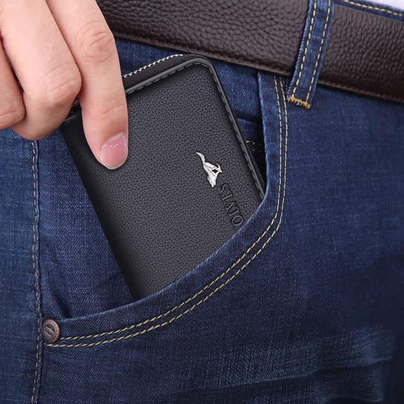 SEPTWOLVES Cow Key Pouch Regular Black