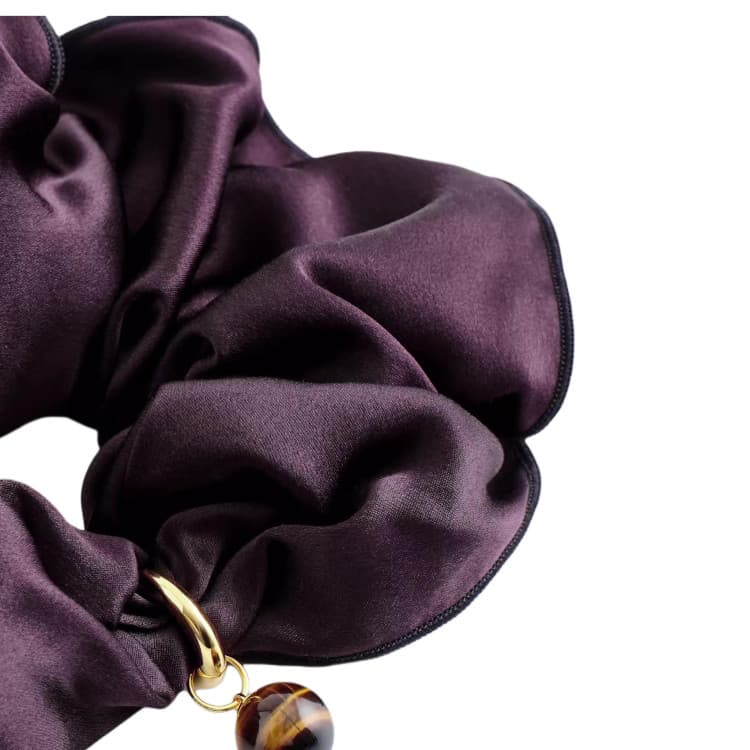 COS Mulberry Silk Hair Ties Purple Plum
