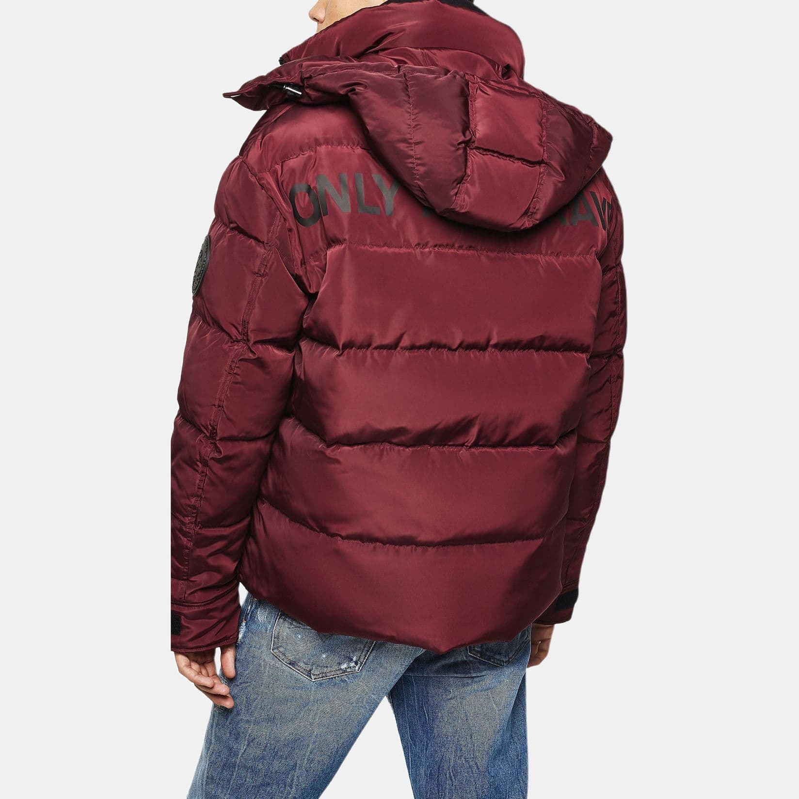 DIESEL Down Jacket Rose Red