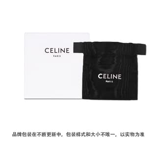 CELINE Triomphe Brass Necklaces Silver