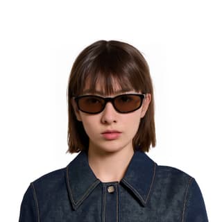 MIU MIU Irregular Shape Sunglasses Black