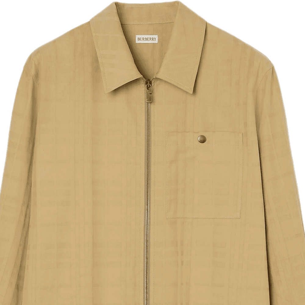 Burberry check zip shirt jacket