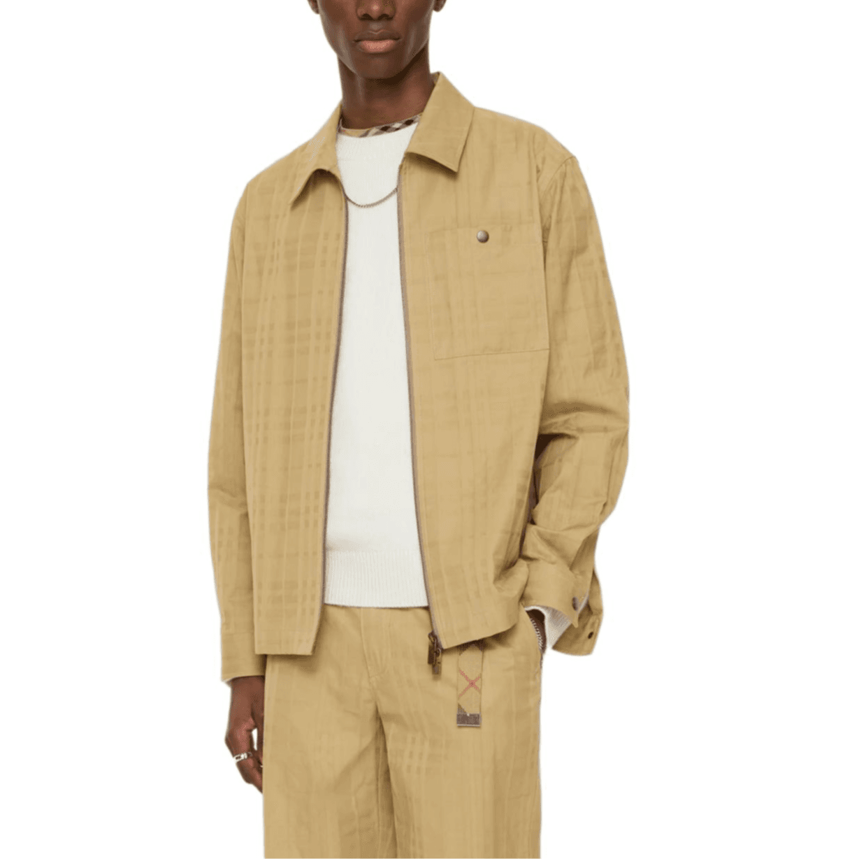 Burberry check zip shirt jacket