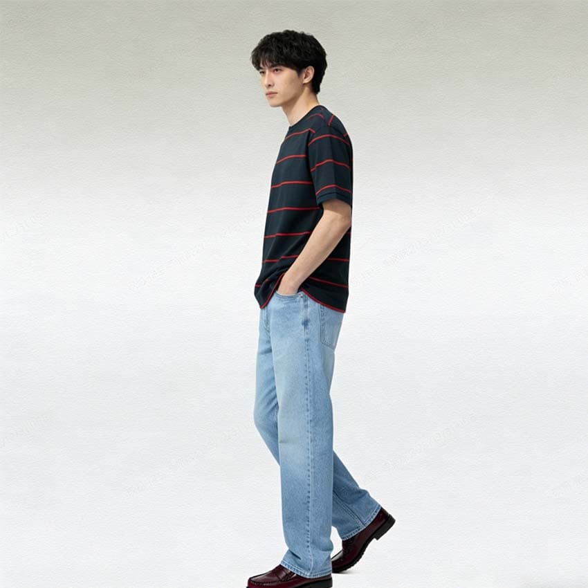 UNIQLO Jeans Sky Blue Moderate Straight Fit