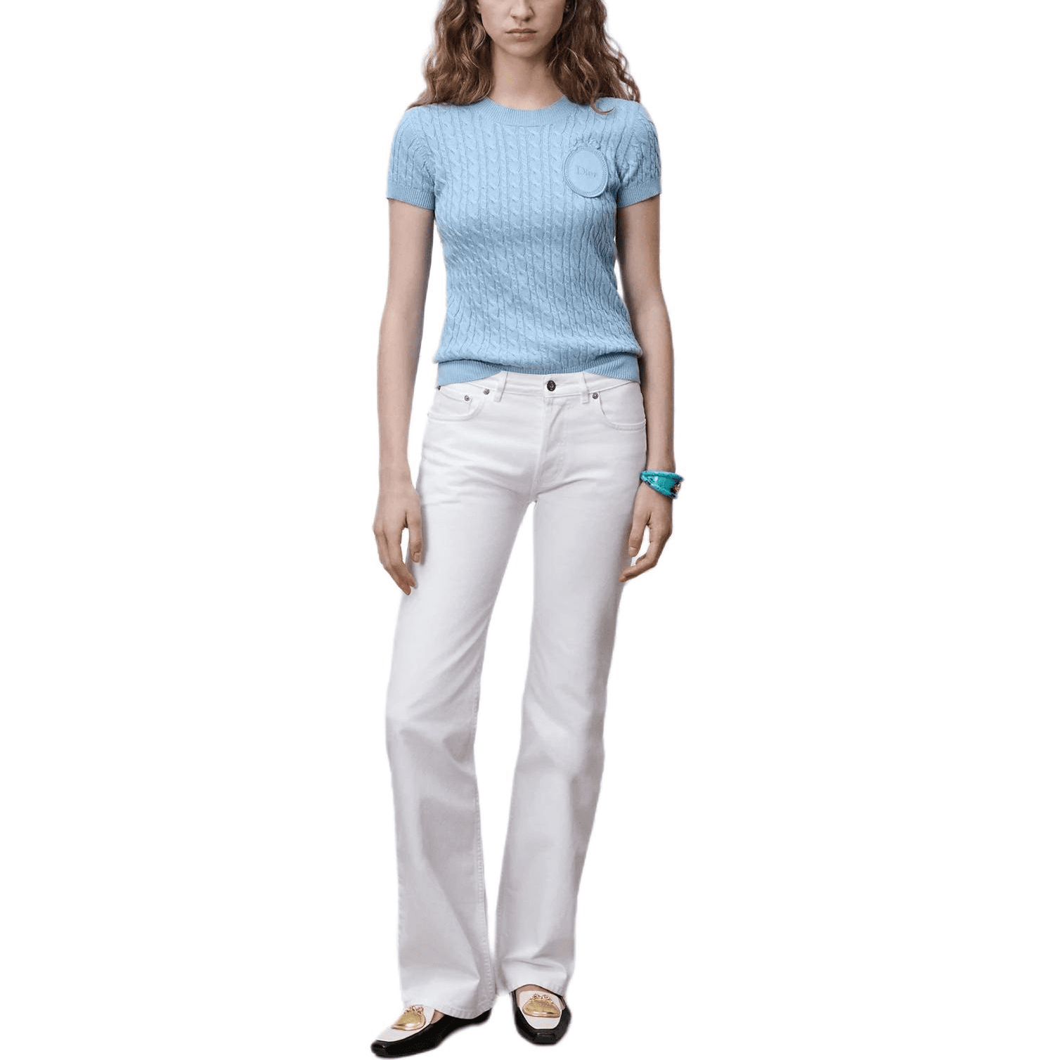 DIOR Sweaters Blue Crew Neck Moderate