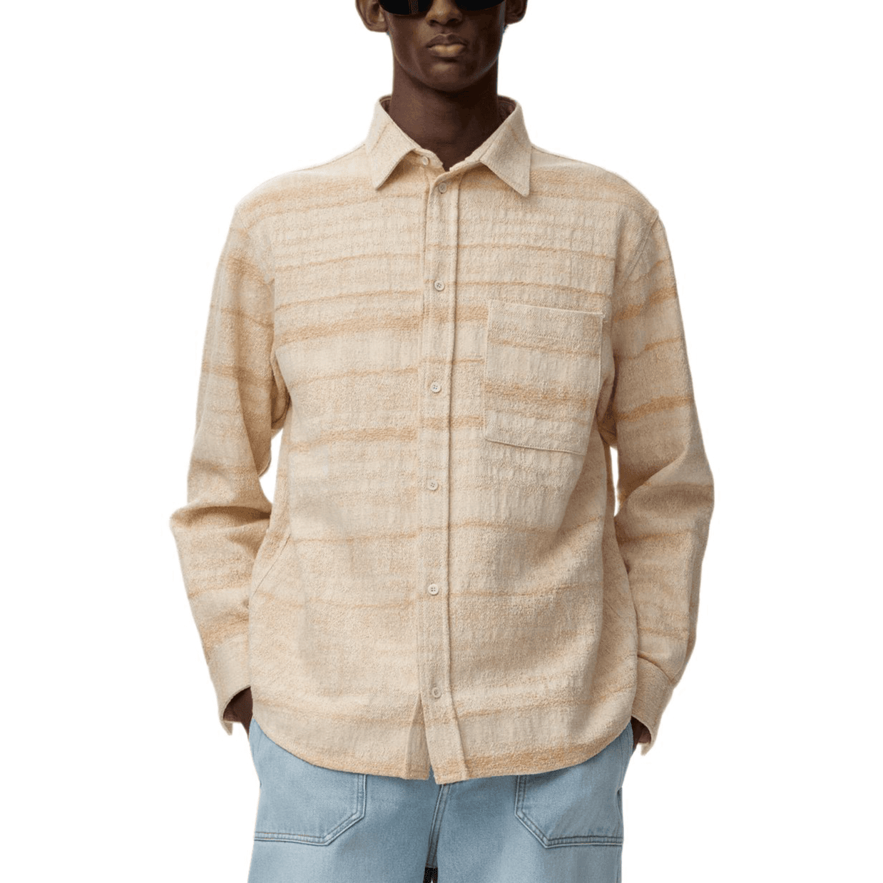 LOEWE Shirts Sand Lapel Moderate Denim