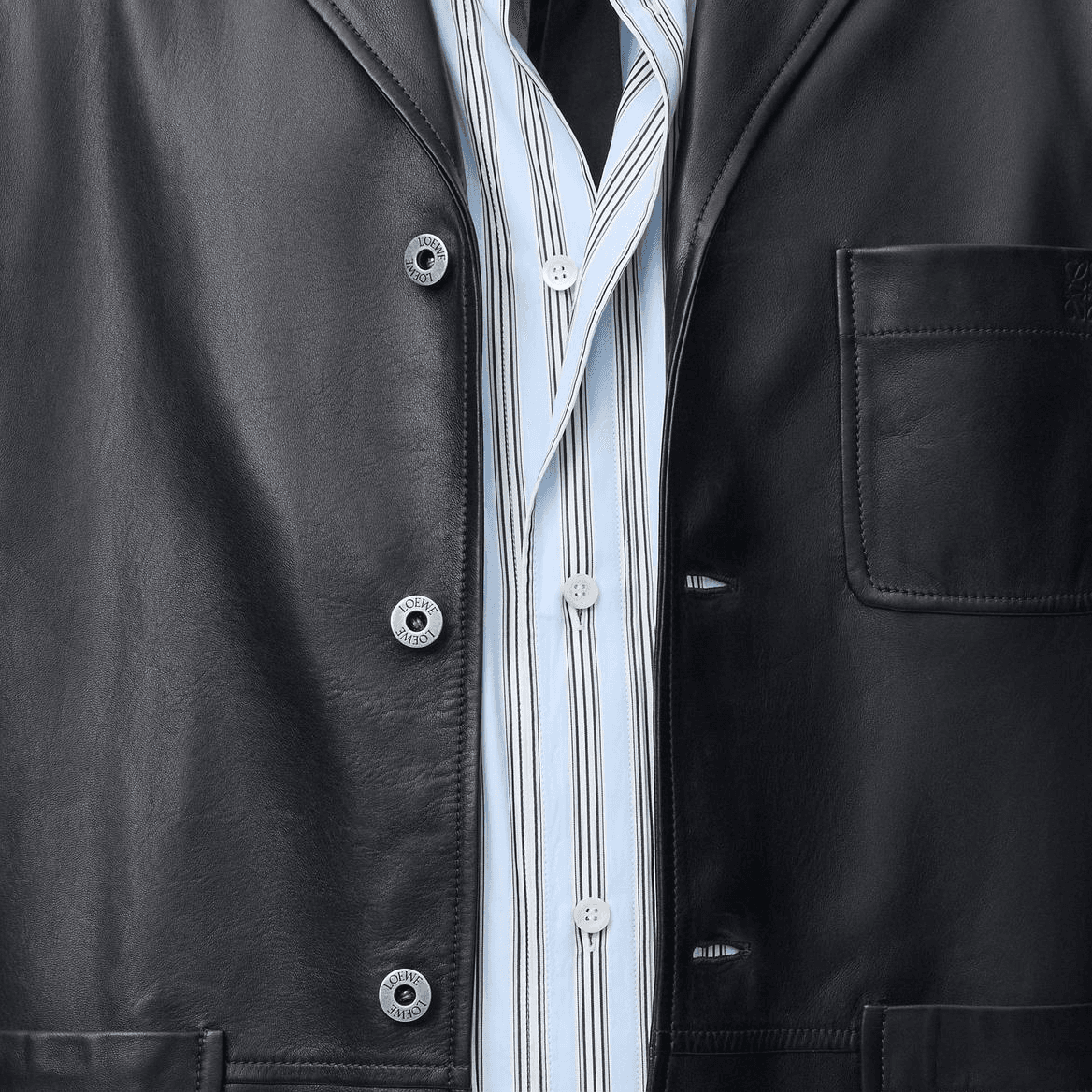 LOEWE Jackets Black Lapel Moderate Straight Fit