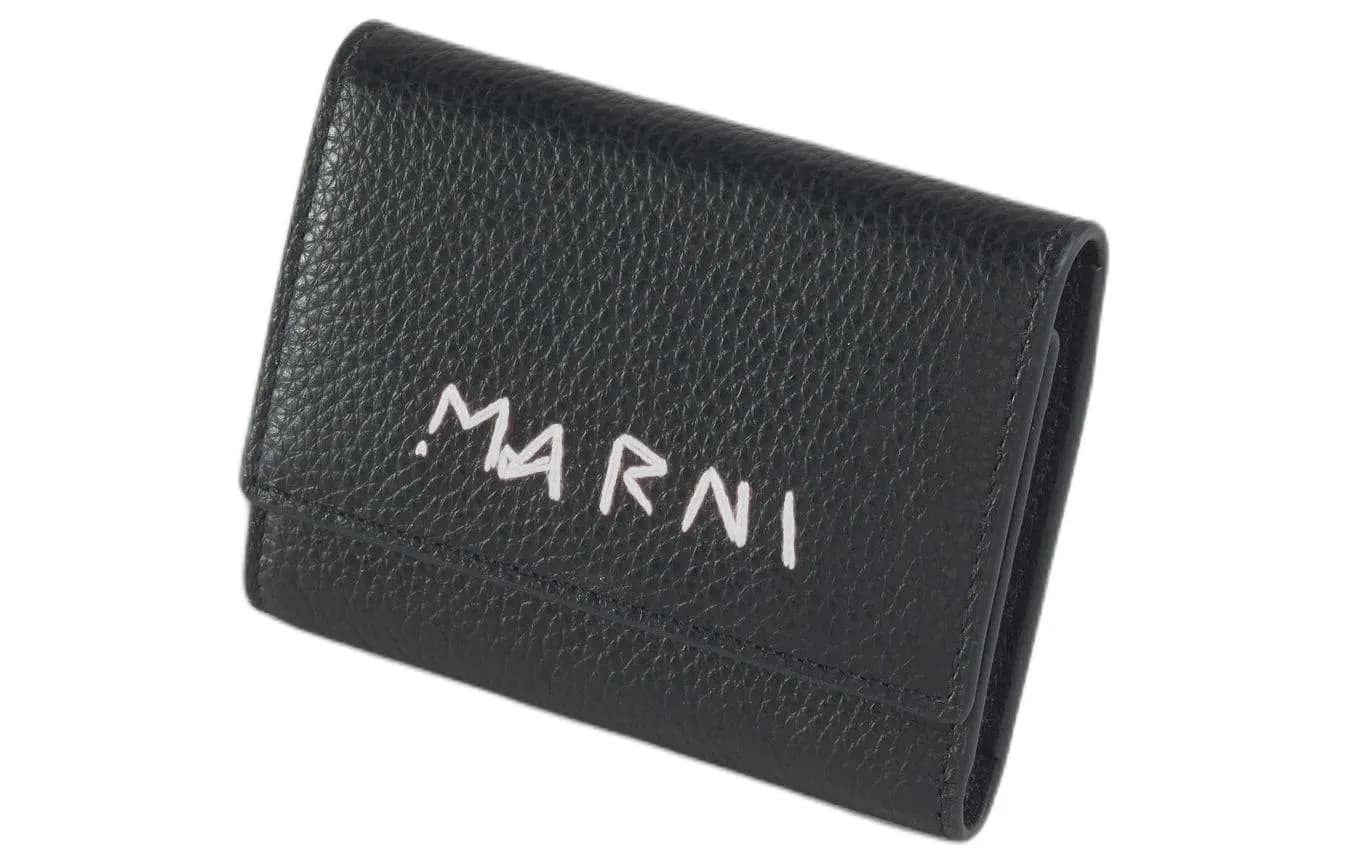 MARNI Calfskin Key Pouch Black
