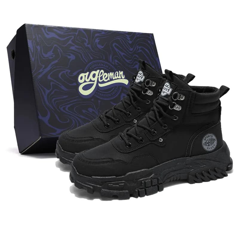 OUGLEMEN Gift Box Set Short Martin Boot Black