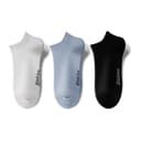 Raw White, Light Blue, Black