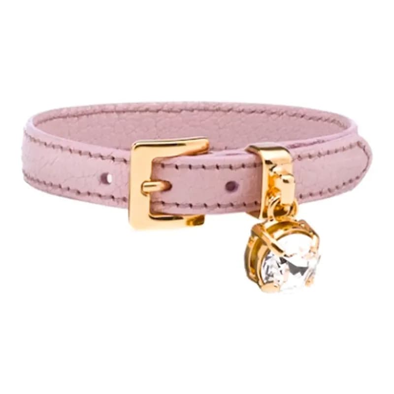MIU MIU Metal Crystal Wristbands Pink Pink