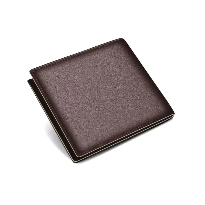 Old Man's Head Grain Cow Card Holder, Wallet Black/Coffee