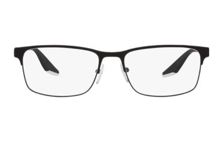 PRADA Acetate Titanium Irregular Shape Eyeglass Frames White