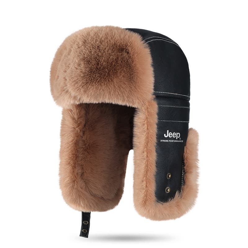 Jeep Polyester Trapper Hats Black