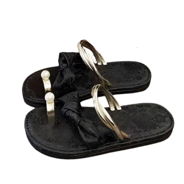 GULIA Flip Flops Pearl Black
