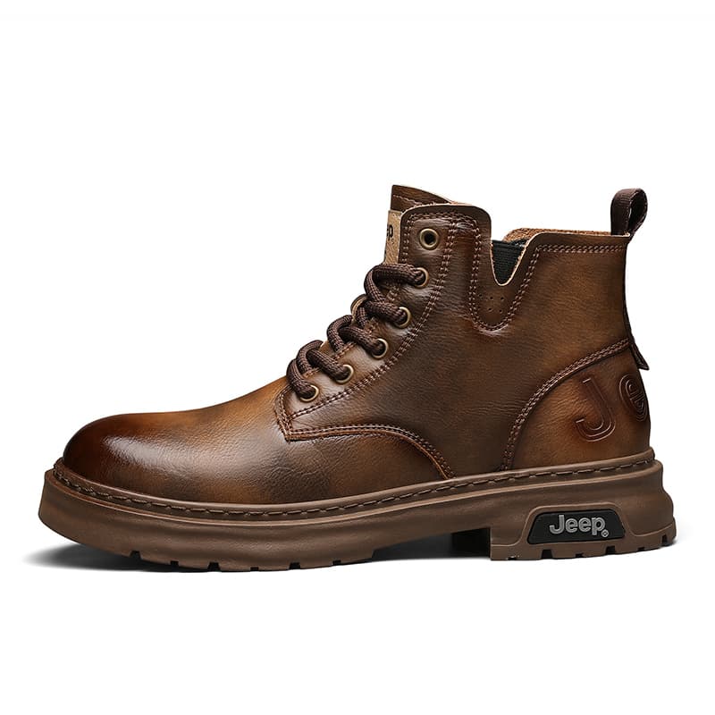 Jeep Classic Vintage Martin Short Martin Boot 4cm Brown