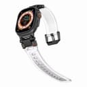 Black Transparent | Stainless Steel Interface | TPU Soft Strap