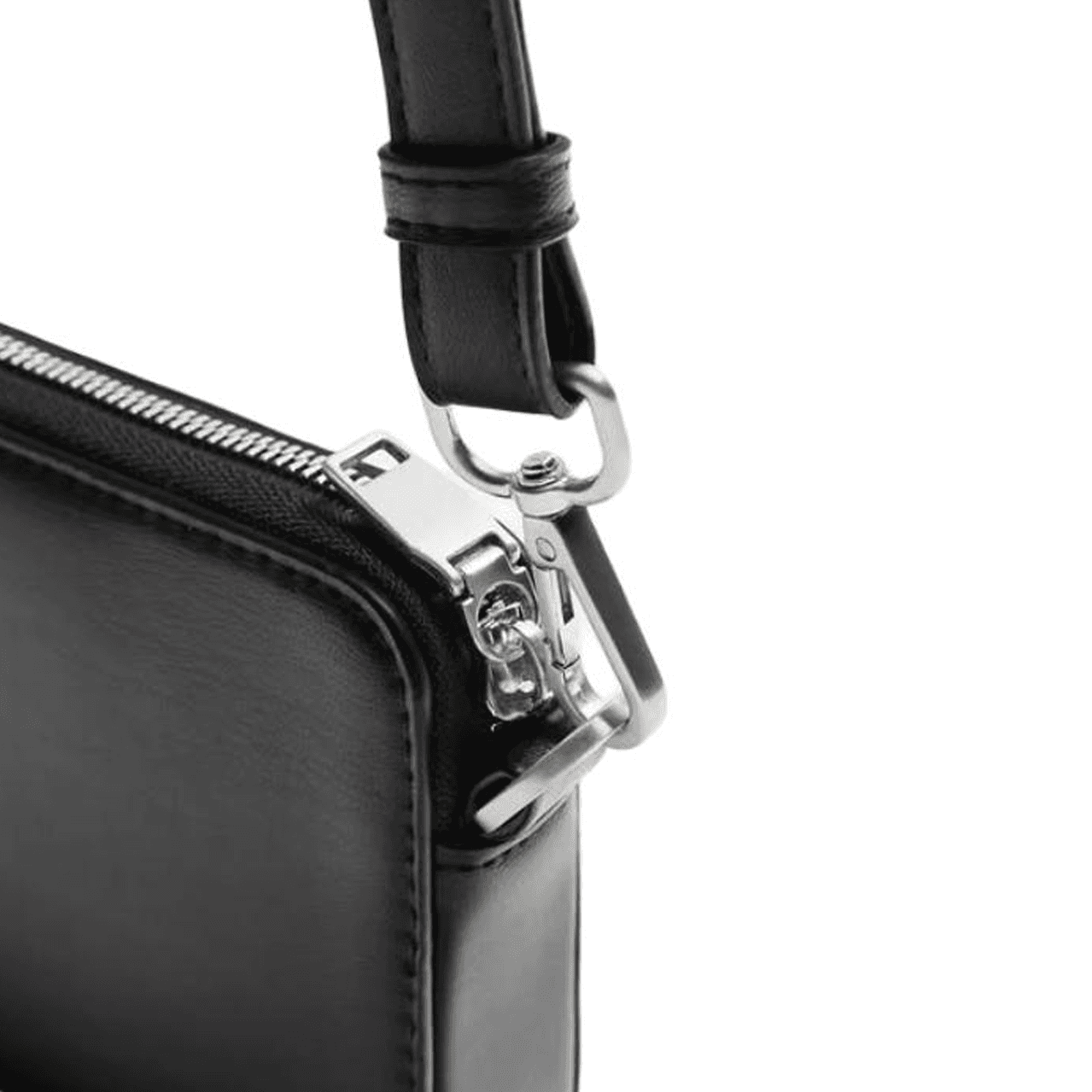 ZARA Polyurethane Crossbody Bags Cell Phone Pouch Black