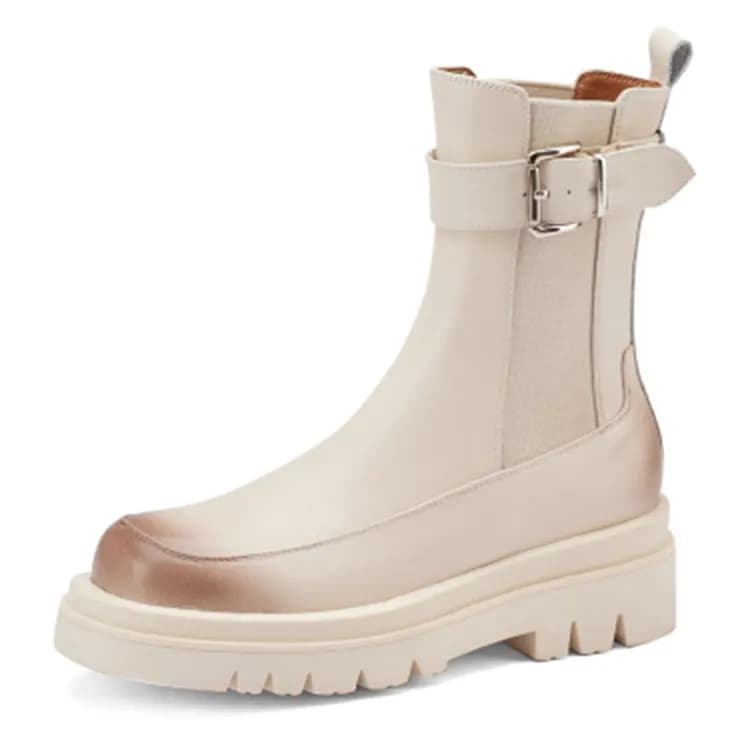 Rongcheng Shoe King Short Chelsea Ecru
