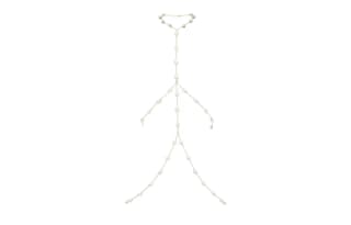 Chloe GoldPlated Brass Natural Pearl Body Chains White
