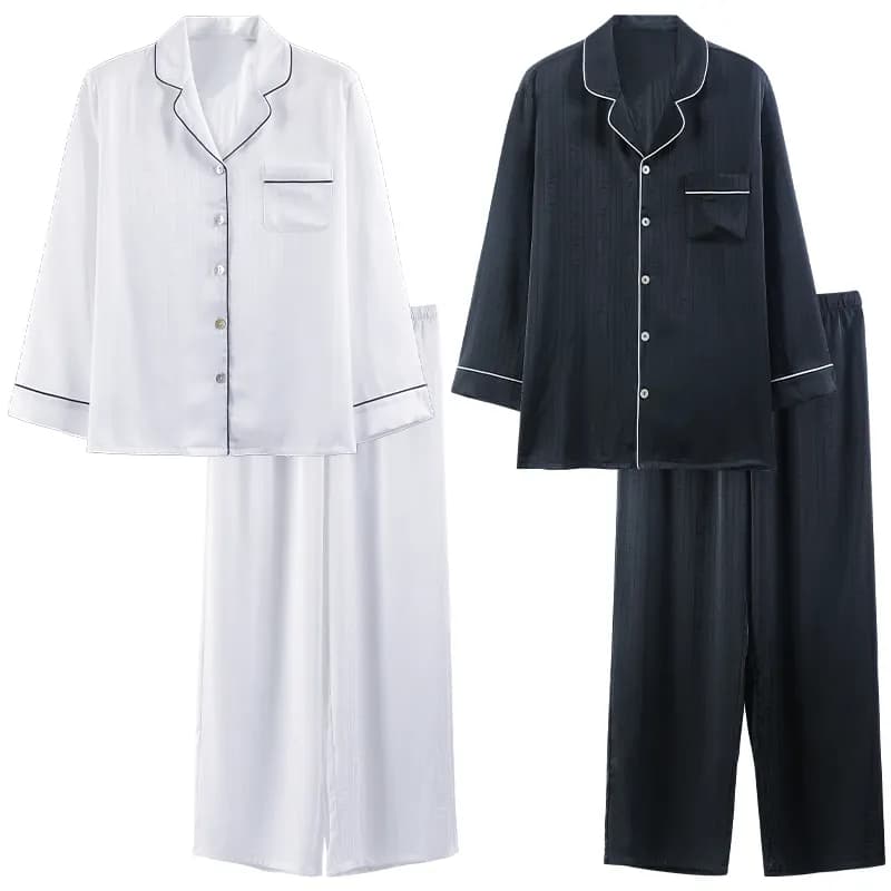 JINXU Pajama Sets Black solid color 30132